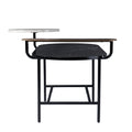 Arcklid Faux Marble Cocktail Table W Storage Black Iron