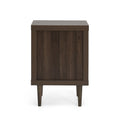 2 Drawer Nightstand Walnut Mdf