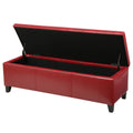 Glouster Storage Ottoman V2 Red Pu