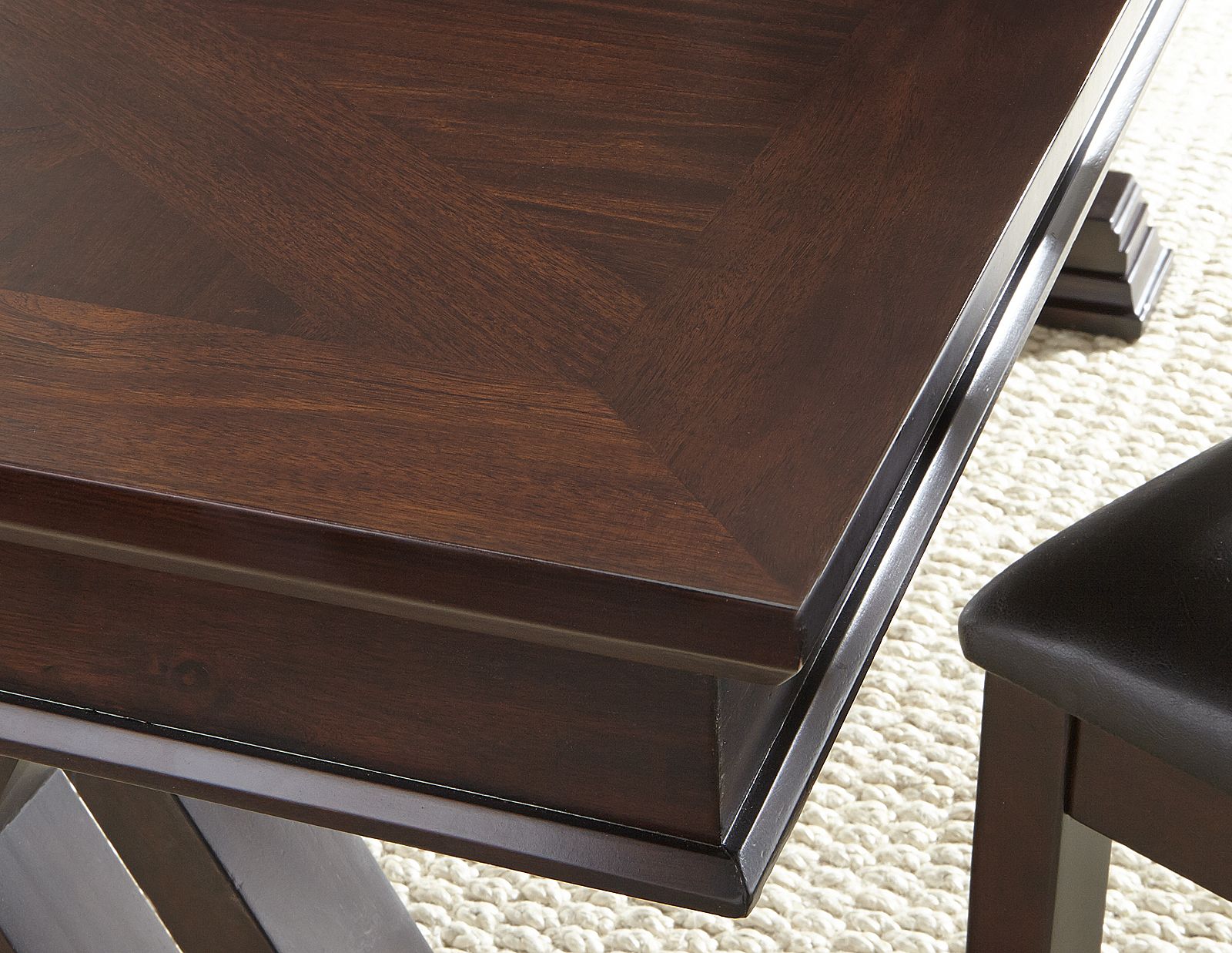 Adrian Dining Table Dark Brown Dark Brown Wood