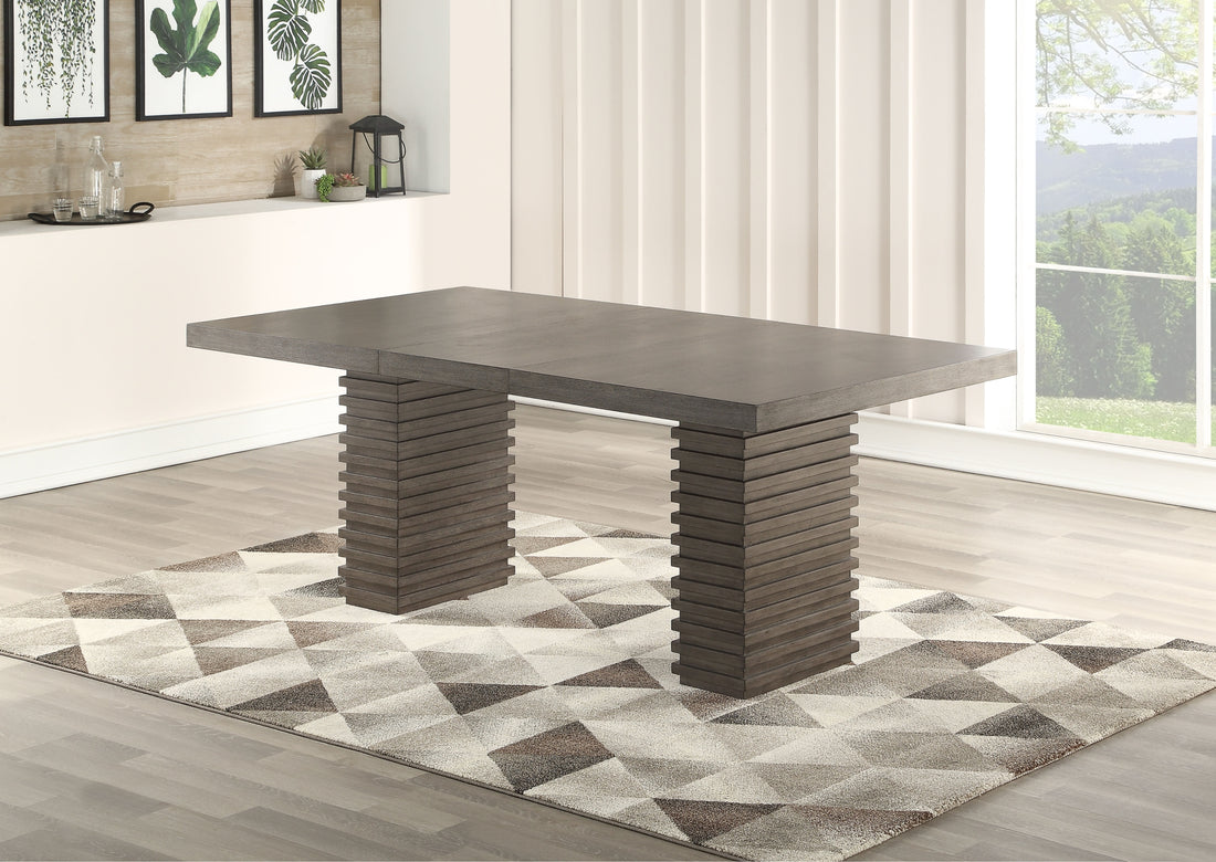 Mila Dining Table Dark Gray Dark Gray Wood