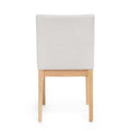 Dining Chair Set Of 2 Light Beige Fabric