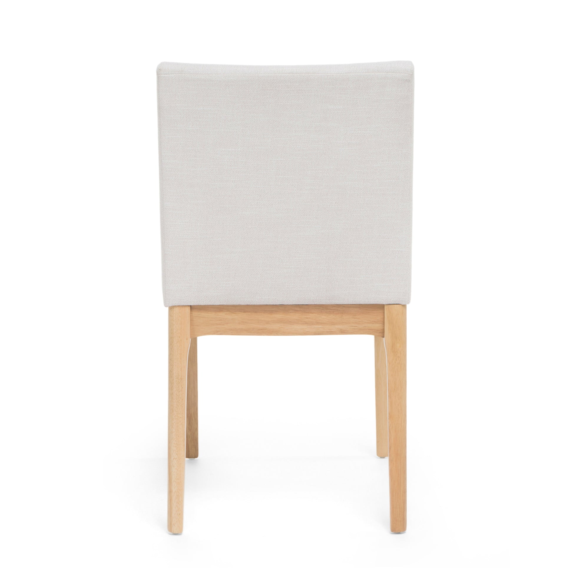 Dining Chair Set Of 2 Light Beige Fabric