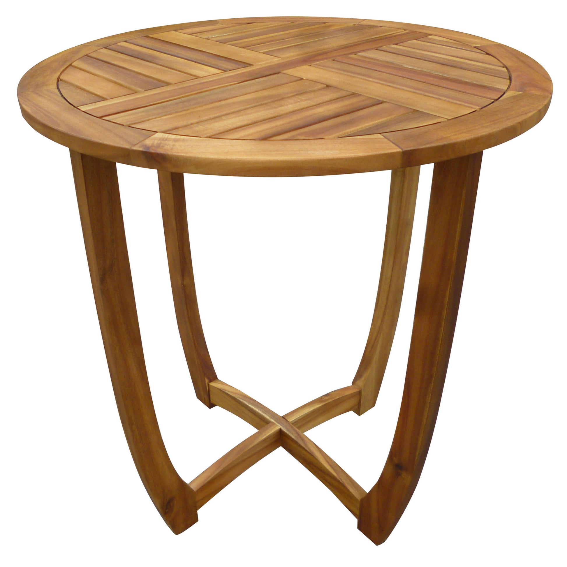 Hermosa 27.5'' Circular Wood Table Teak Acacia Wood