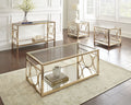 Olympia Coffee Table Gold Gold Iron