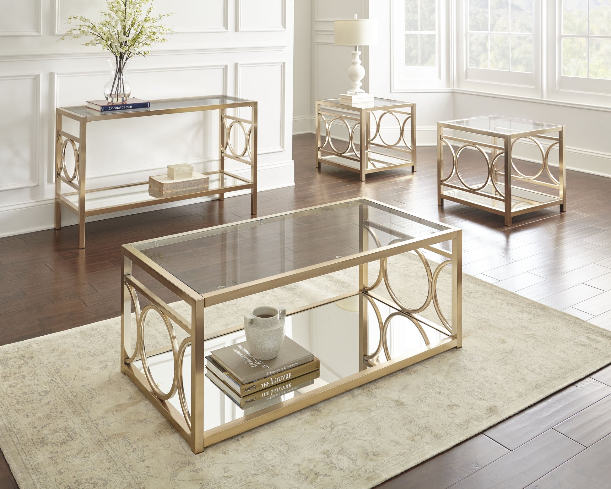 Olympia Sofa Table Gold Gold Iron