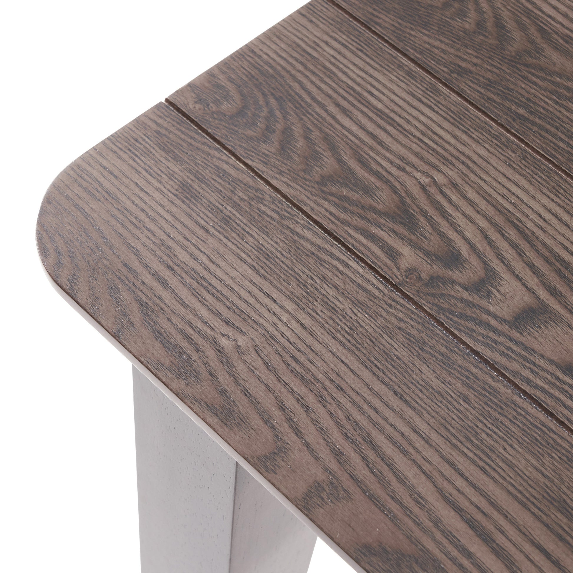 Dining Table With Square Leg Brown Solid Wood Mdf