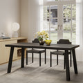 Della Acacia Wood Dining Table,Black Black Acacia Wood