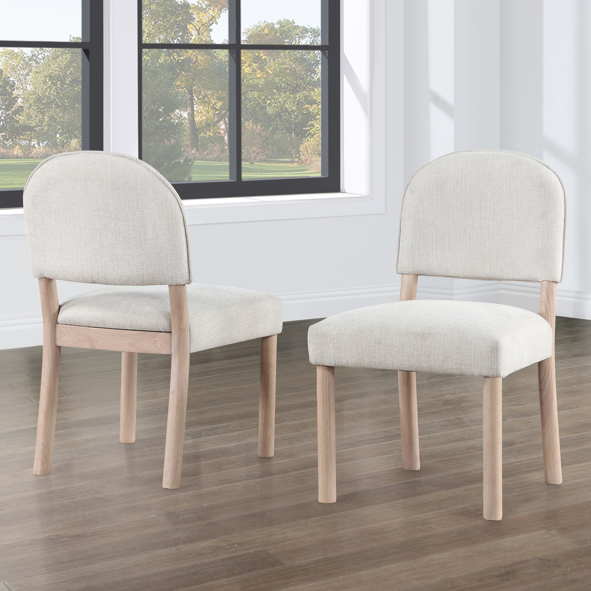 Gabby Side Chair Set Of 2 Light Brown Light Brown Wood