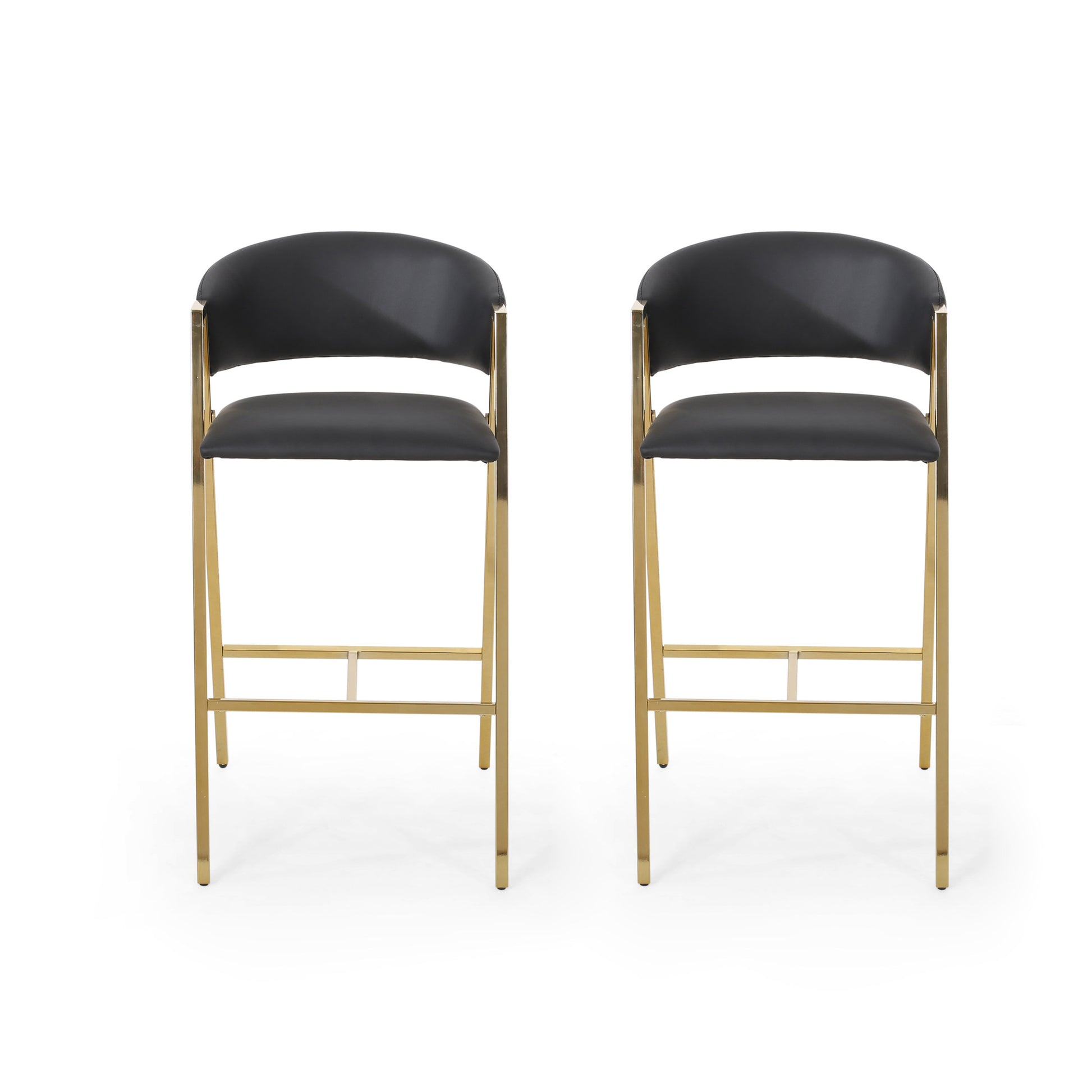 Barstool Mp2 Set Of 2 Black Pu