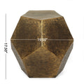 Hexagonal Table Gold Aluminium