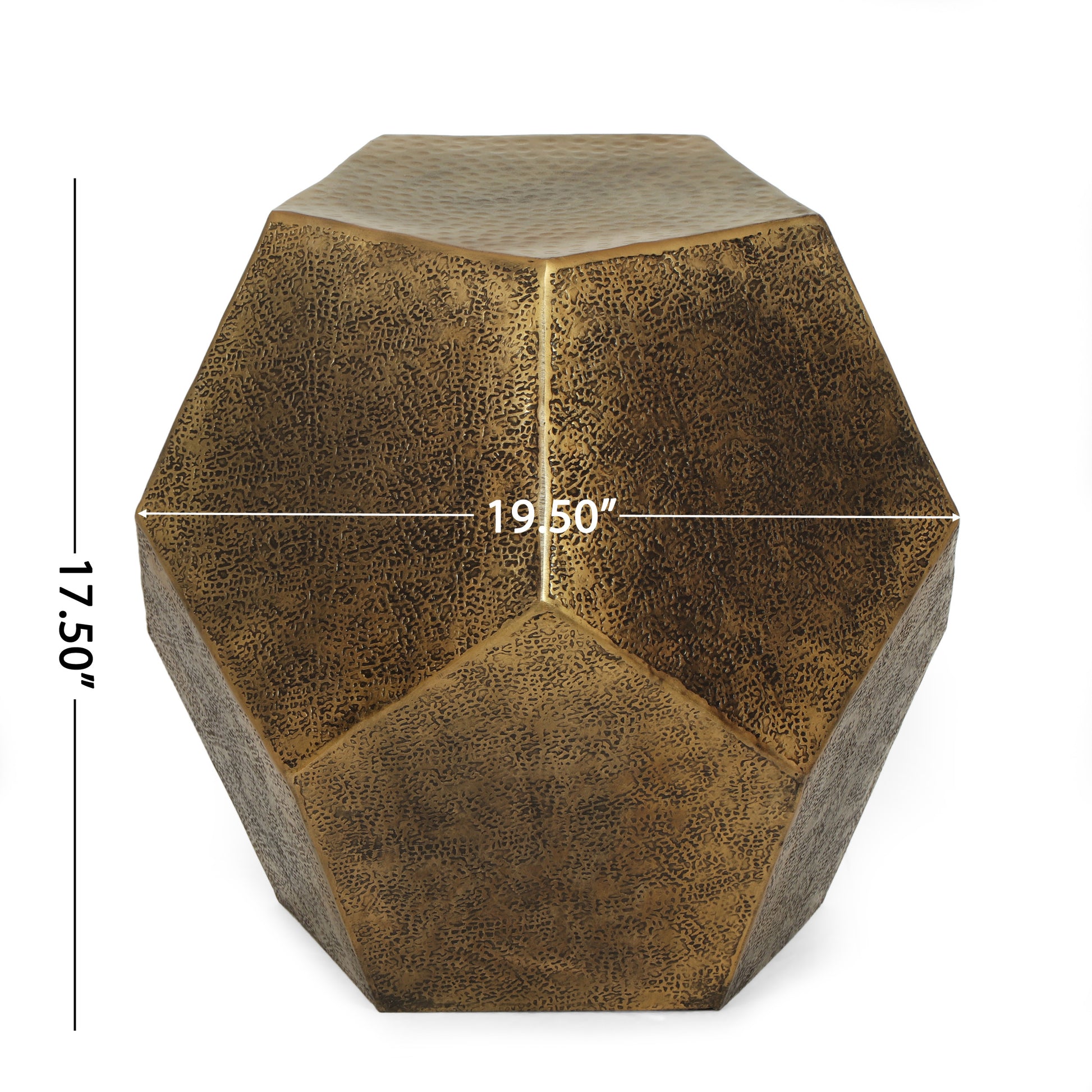 Hexagonal Table Gold Aluminium