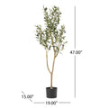 120Cm Artificial Olive Tree Green Iron Plastic