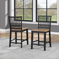 Magnolia Counter Stool Set Of 2 Black Black Wood