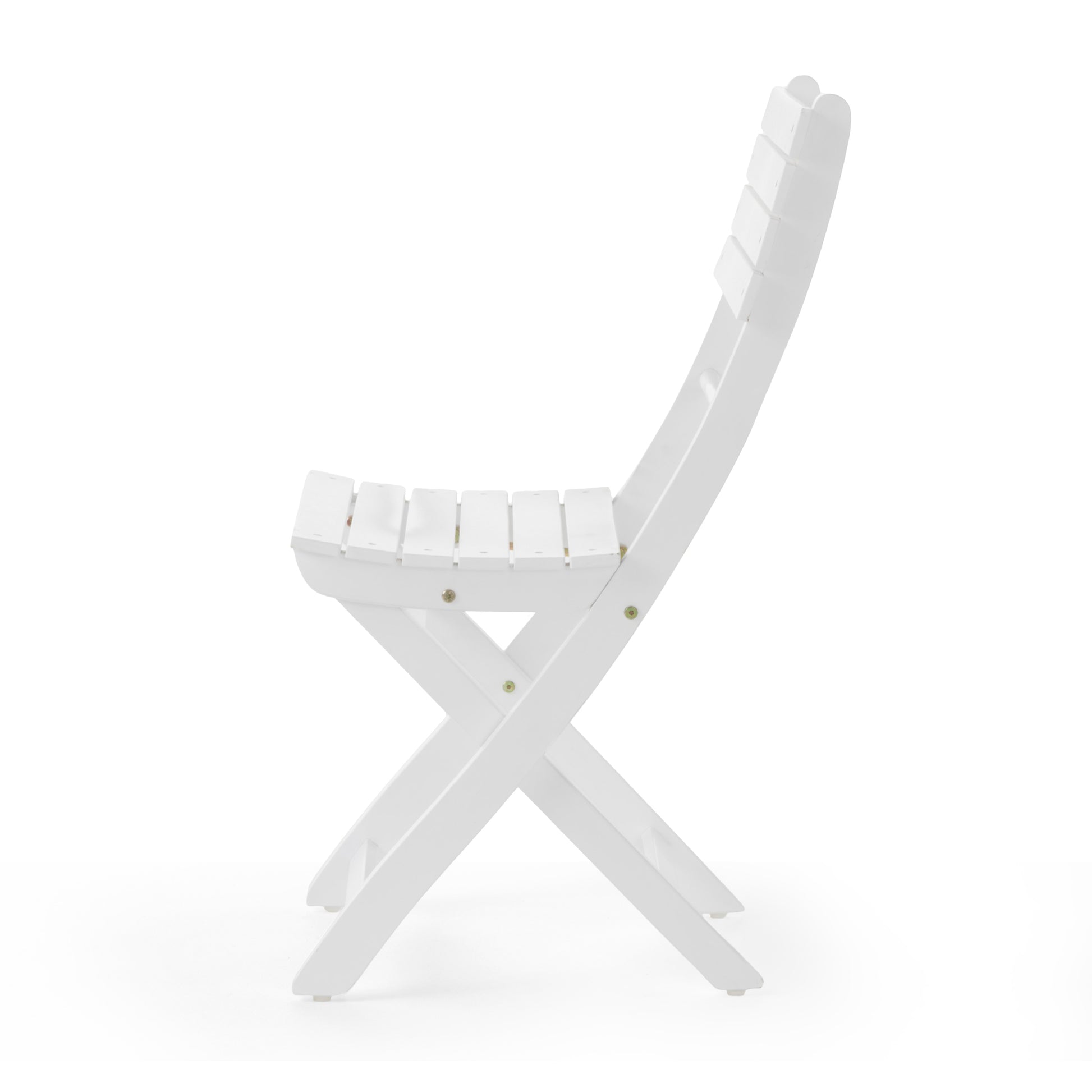 Positano Foldable Chair White Acacia Wood
