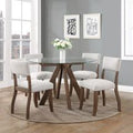 Wade 5 Piece Dining Set Dark Brown Dark Brown Wood