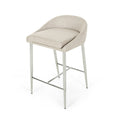 Counter Stool2Pcs Set Beige Fabric