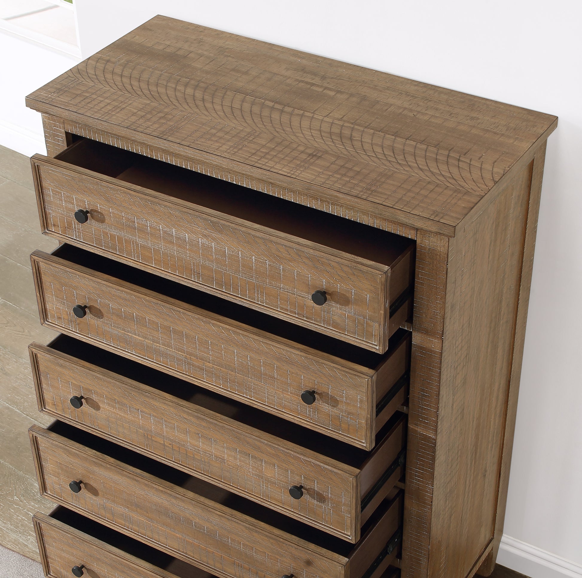 Riverdale Drawer Chest Dark Brown Dark Brown Wood