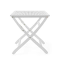 Positano Foldable Dining Set, White White Acacia Wood