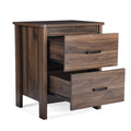 Toolless Assembly Nightstand Brown Mdf