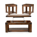 Arusha 3 Piece Table Set Brown Brown Wood