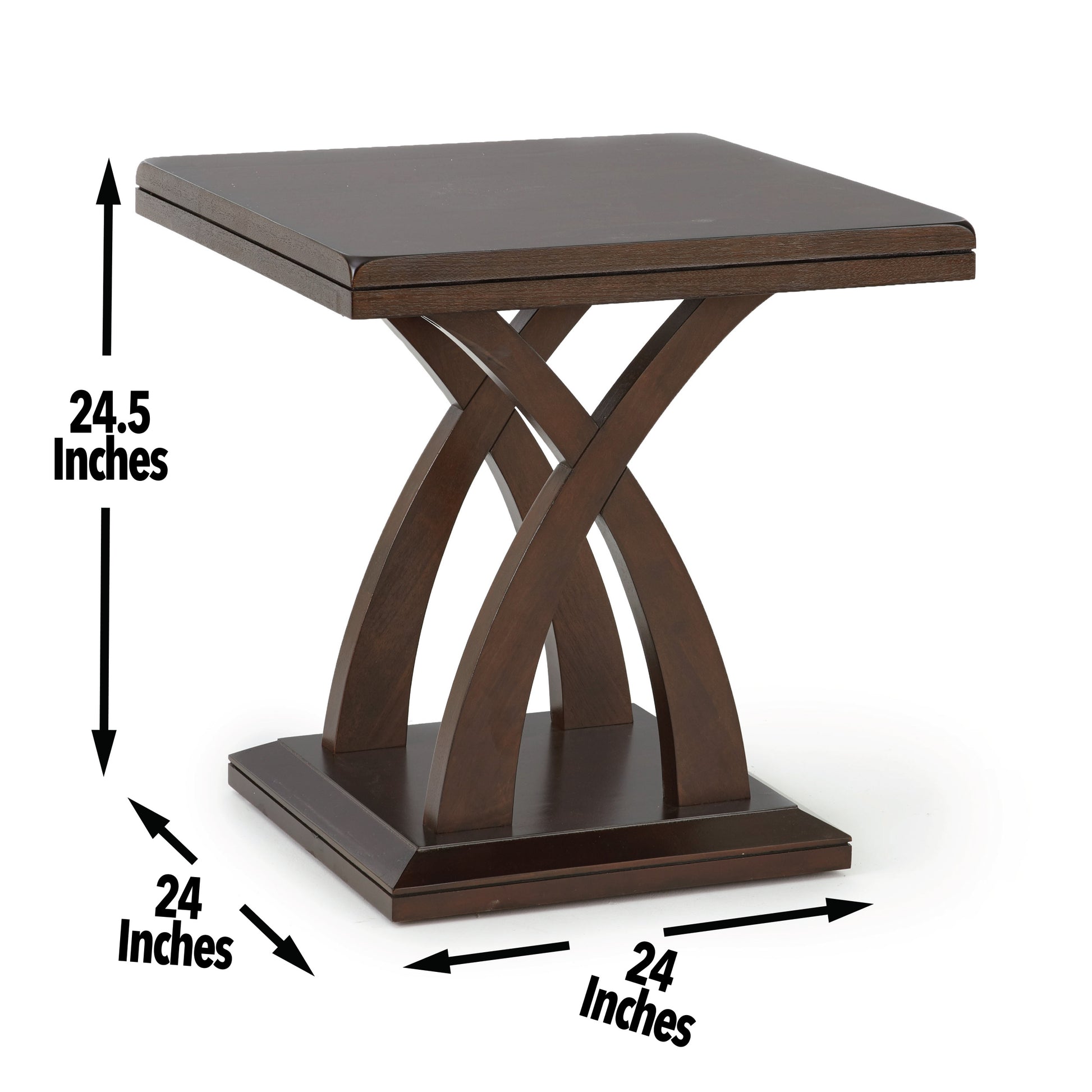 Jocelyn End Table Brown Brown Wood