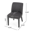 Dining Chair Mp2 Set Of 2 Charcoal Fabric