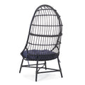 Elon Cocoon Chair Gray Pe Rattan Iron Waterproof Fabric