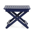 Outdoor Folding Wooden Side Table, Navy Blue, 15