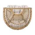 Reseda Swivel Patio Egg Chair Natural Fabric