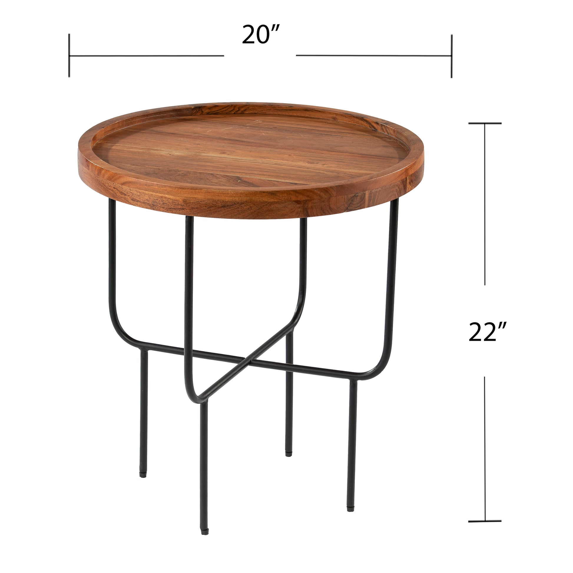 Marisdale Round End Table Natural Iron