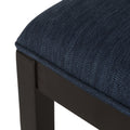 Dinning Chair Mp2 Set Of 2 Navy Blue Wood Fabric