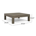 Brava X Back Corner Bench R With Coffee Table Dark Grey Acacia Wood