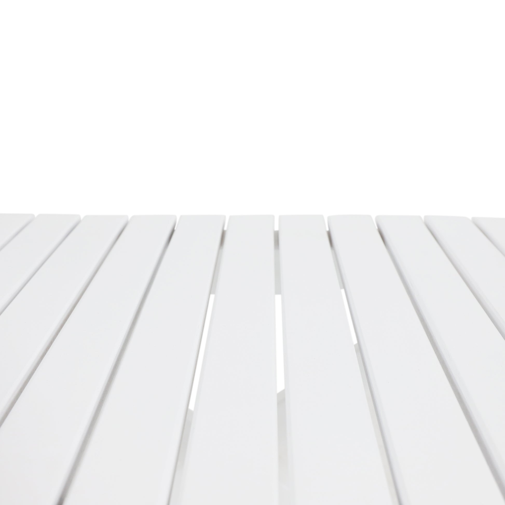 Outdoor Folding Wooden Side Table, White, 15"D X 22.75"W X 18.25"H White Acacia Wood