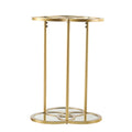 Shirland Geometric Accent Table Gold Iron