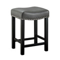 Aspen Counter Stool Set Of 2 Dark Gray Dark Gray Wood