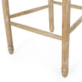 Barstool Mp2 Set Of 2 Beige Natural Rattan Fabric