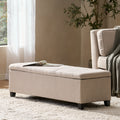 Glouster Storage Ottoman V2 Light Beige Fabric