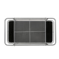 Metal Bar Car With Glass - Black Silver Glass