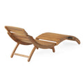 Lahaina Wood Foldable Chaise Lounge Brown Wood