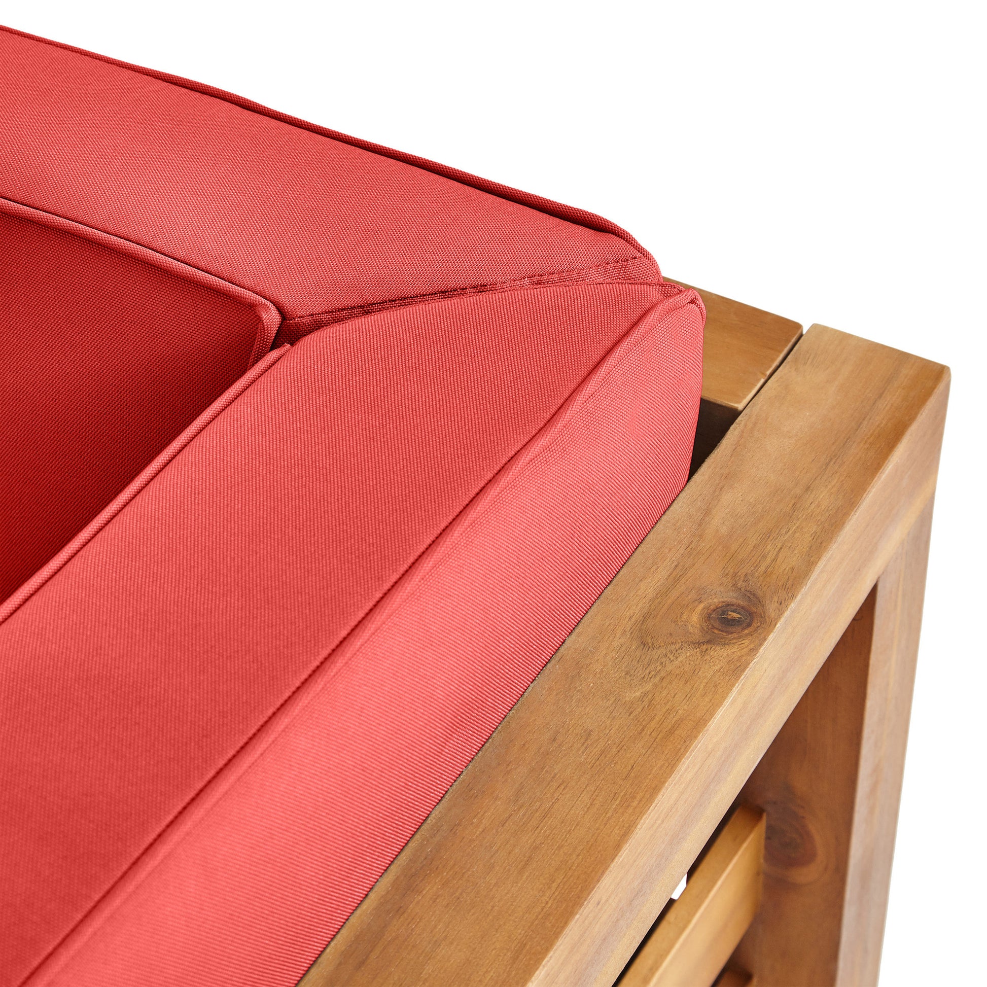 Oana Club Chair Red Wood Fabric