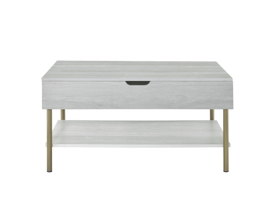 Whitman Lift Top Coffee Table White White Wood