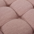 Ottoman With Caster Blush Fabric