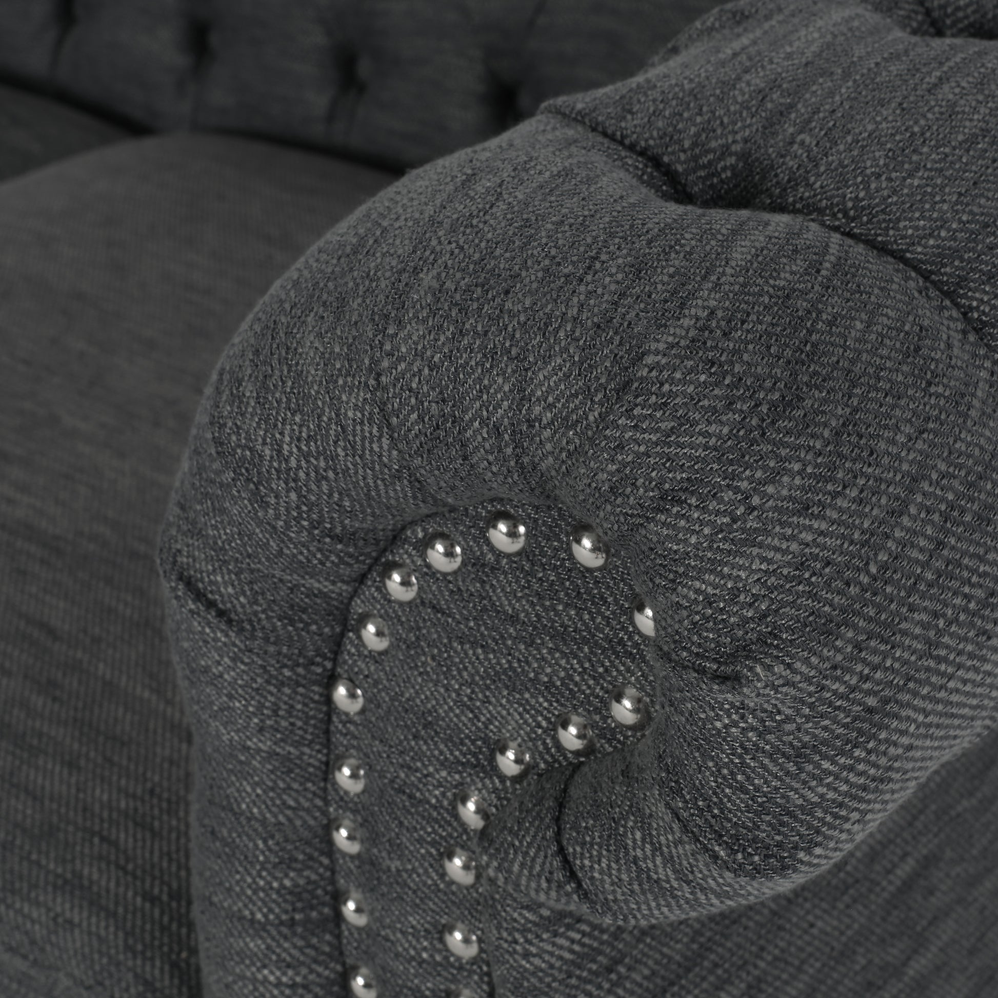 Sofa 3 Seater Charcoal Fabric 3 Seat