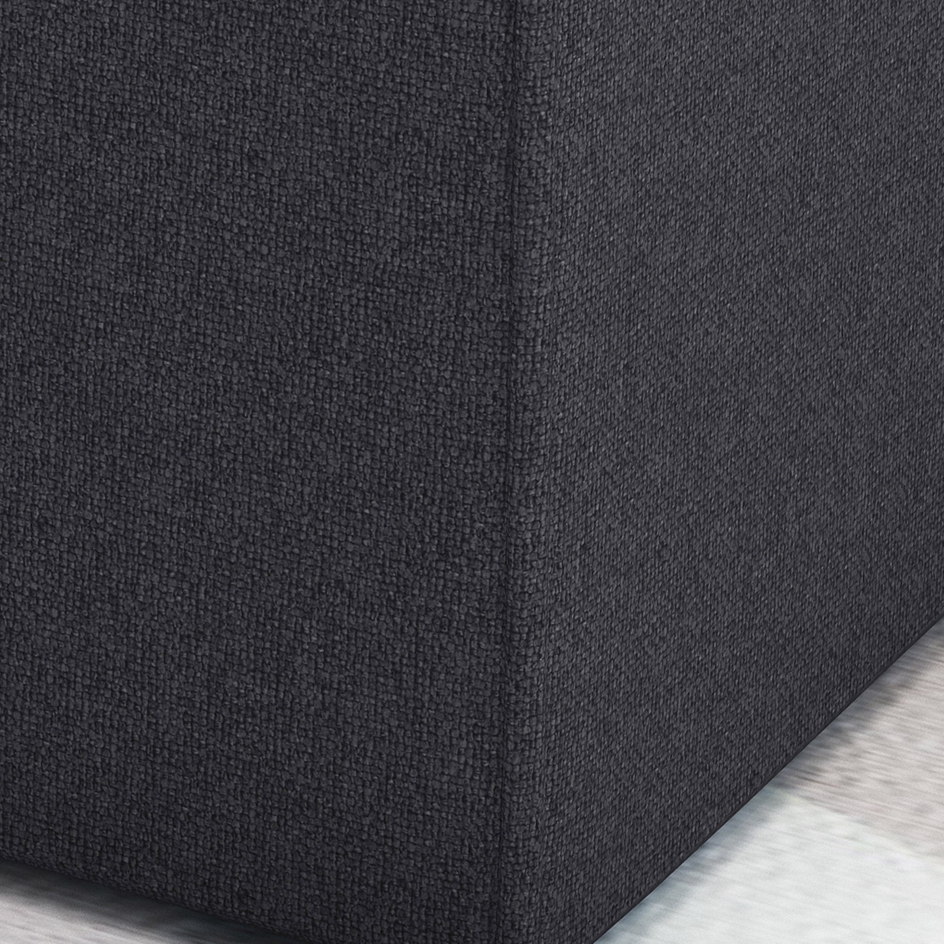 Ottoman Charcoal Grey Fabric