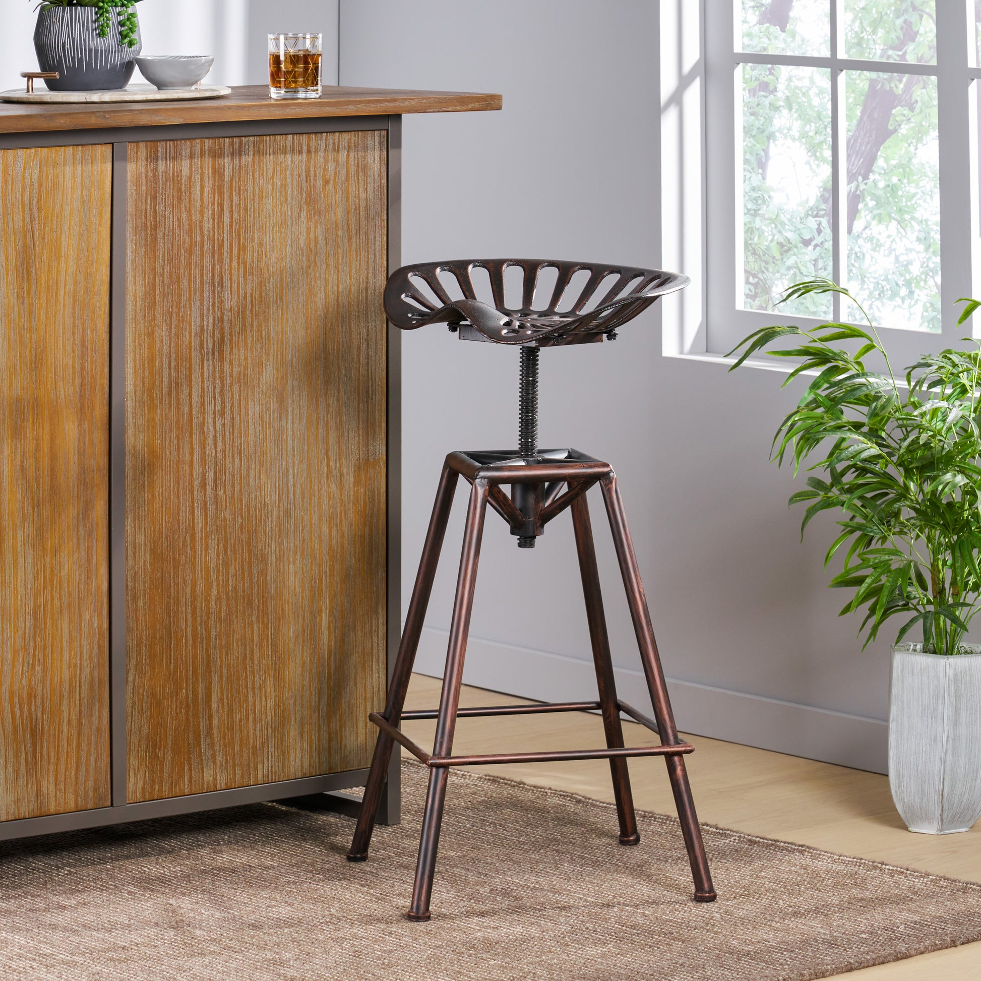 Rancher Barstool Black Iron