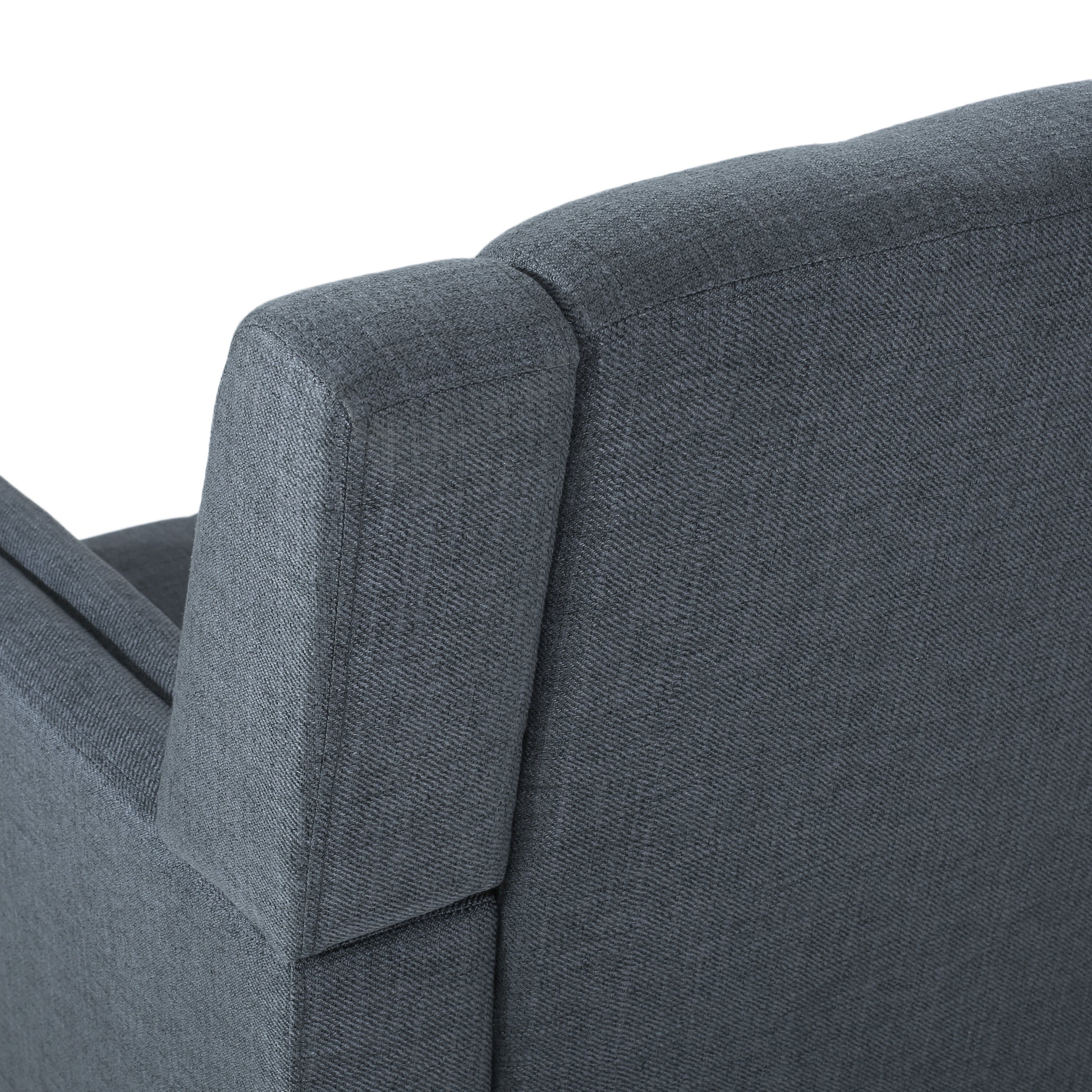 Greenmont Upholstered Armchair Dark Grey Fabric