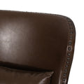 Accent Chair Dark Brown Pu