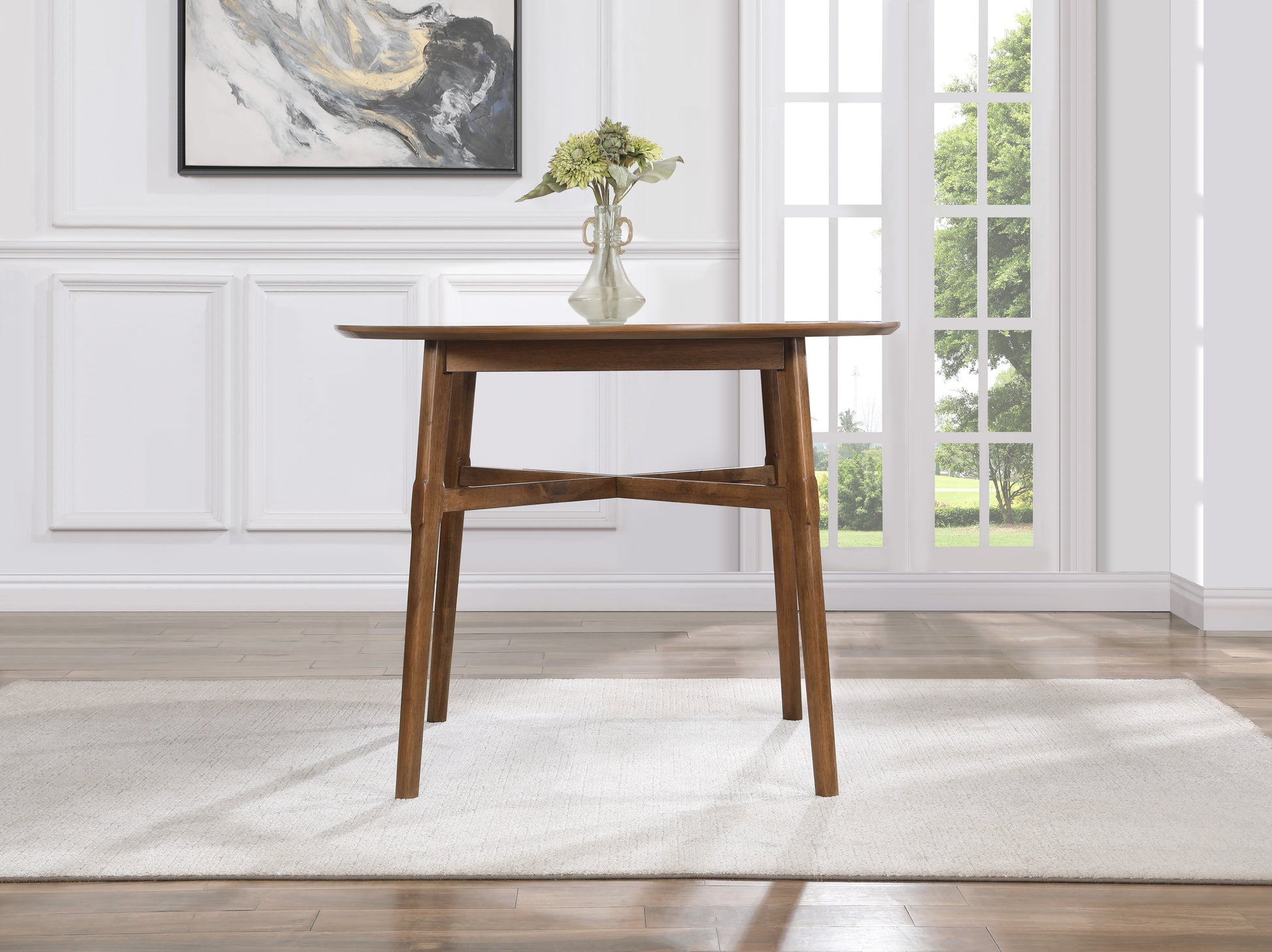 Oslo Round Counter Table Dark Brown Dark Brown Wood