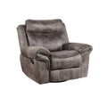 Nashville Glider Recliner Gray Dark Gray Wood